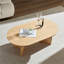 Table basse ovale avec base à piédestal, bois d'ingénierie, 39,37 L, salon ou appartement