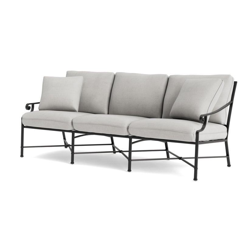 Venetian Outdoor 3 - Seat Patio Sofa, Fusion Dove, Textured Pewter