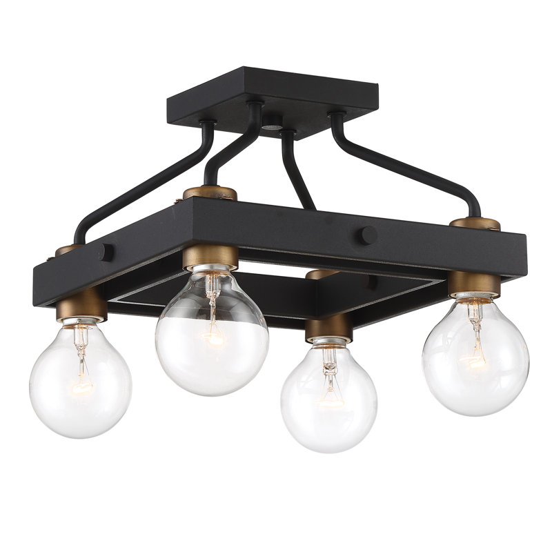 Plafonnier semi-encastré à 4 lumières 11,75 po Witzel