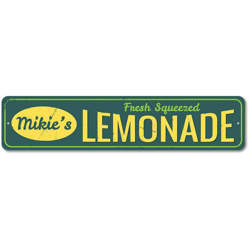 Plaque en aluminium Fresh Squeezed, H 6 po x l 24 po x P 0,06 po