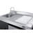 Summit Appliance All-In-One Combo Kitchens 3.2 Cubic Feet Freestanding Mini Fridge with Freezer