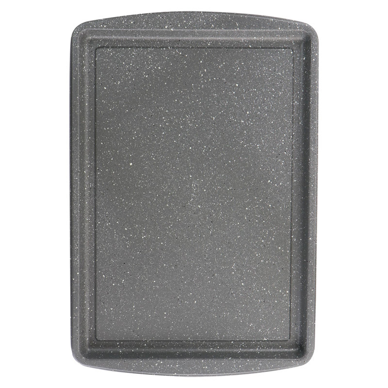 Oster 3-Piece Gray Speckle Carbon Steel Non-Stick Cookie Sheet Set