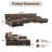 Tennielle 123.62" W 6-Seater U-Shaped Modular Sectional-1376574702