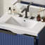 Lavabo en céramique de haute qualité avec meuble-lavabo intégré et rangement intelligent, idéal pour les salles de bain modernes et facile d'entretien-388855437