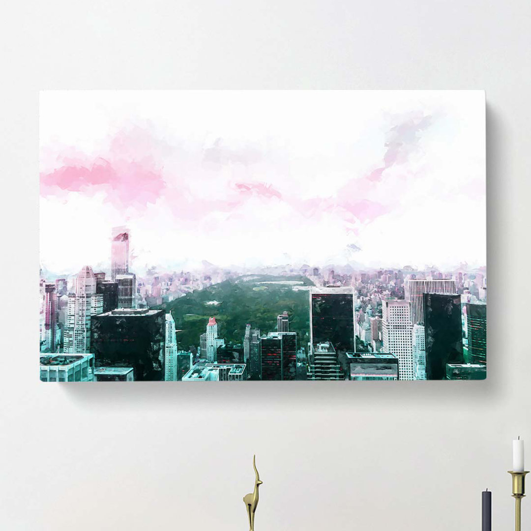 Central Park & New York City in Abstract - Wrapped Canvas