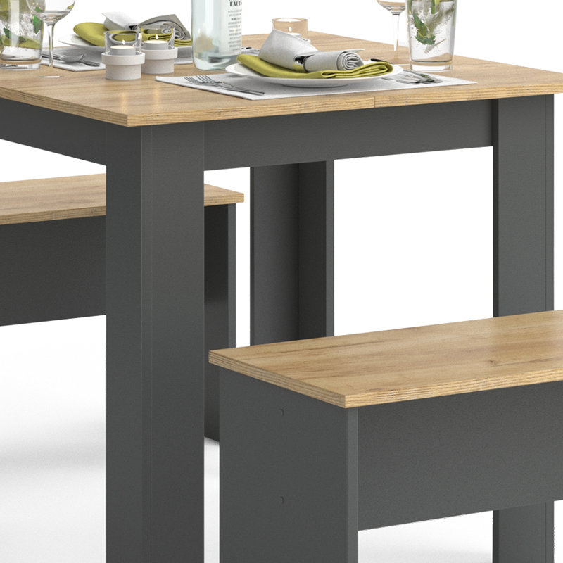 Kaljonka Dining Set, Brown, Brown, Beige