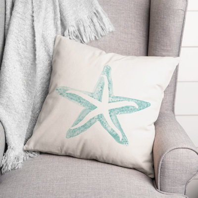 Simple Starfish Square Pillow Cover & Insert