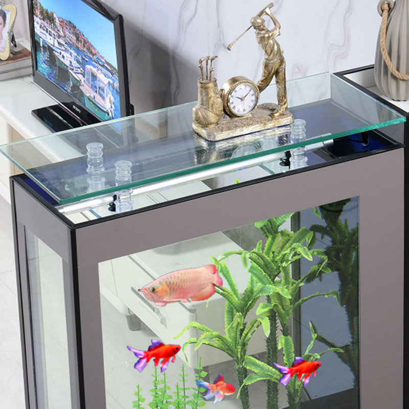Réservoir d'aquarium avec écran de contrôle intelligent, Noir
