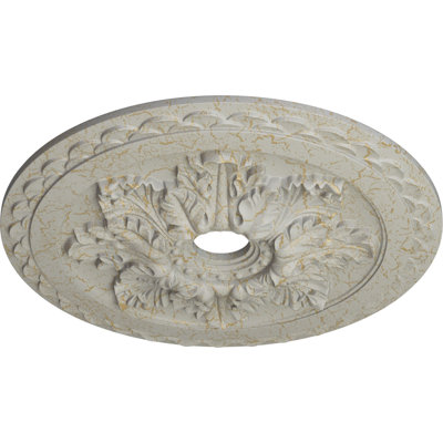 Médaillon de plafond Endurathane Reece, diamètre extérieur de 21 po x P 1 1/4 po, (convient aux auvents jusqu'à 6 3/4 po), fini hamamélis peint à la main