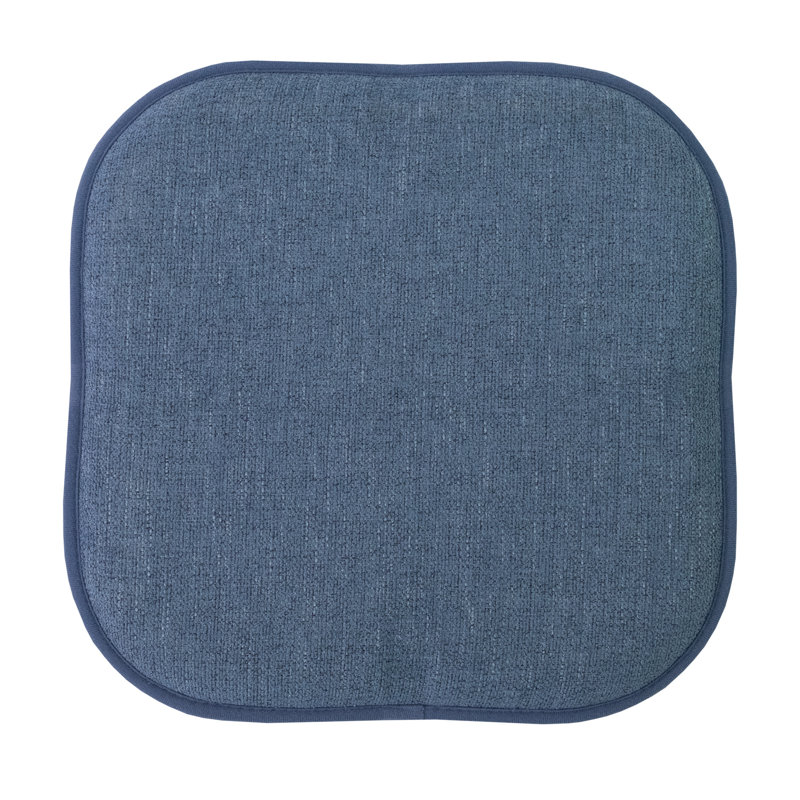 Coussin de chaise en mousse viscoélastique antidérapante 16 po x 16 po Alexis, Paquet de 6, En jean