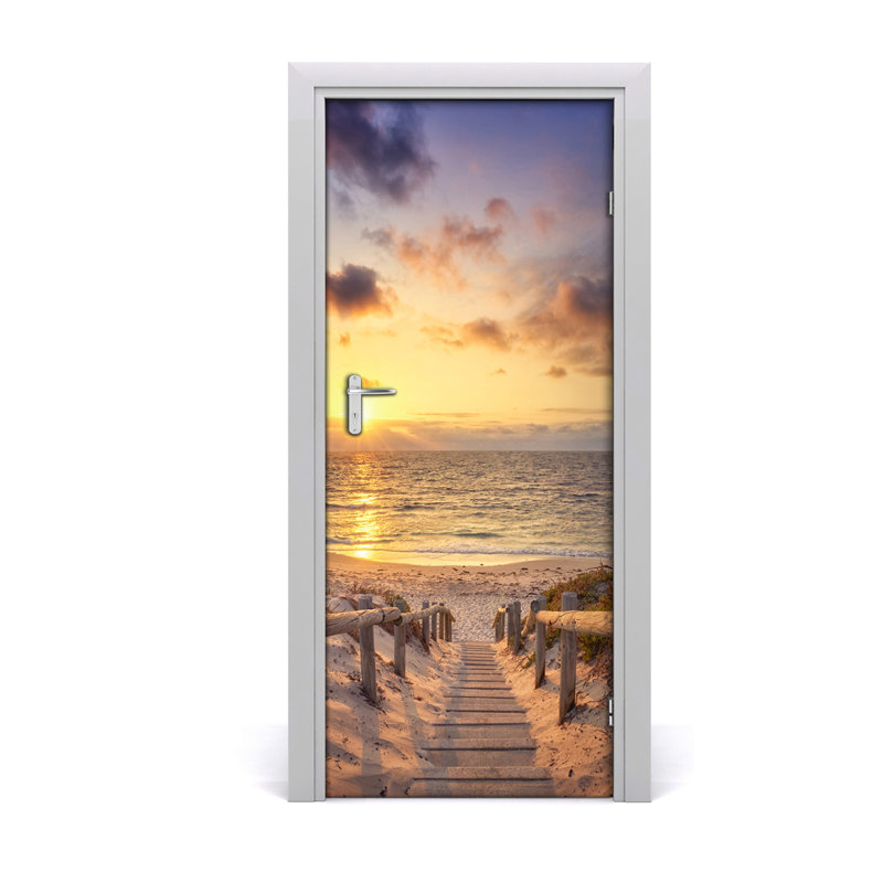 Path To Beach Door Decal