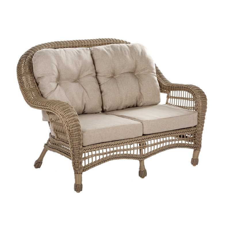 Causeuse de patio avec coussins jardin