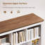 Bibliothèque 47,5 "Farmhouse Cube, support de rangement avec 7 compartiments et 3 tiroirs, bibliothèque ouverte sur pied à 3 niveaux avec base-900163517