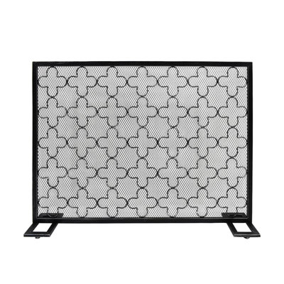 Modern Fireplace Barrier - Keep Your Family Protected From Embers And Sparks Single Panel Screen Escaping Safely