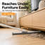 Raclette de plancher avec tête pivotante à 180 ° AORAN, raclette pour plancher avec poignée de 46 po de longueur AORAN, balai de raclette, raclette pour le nettoyage de vitres, carrelage de salle de bain, béton de garage, terrasse, verre de douche
