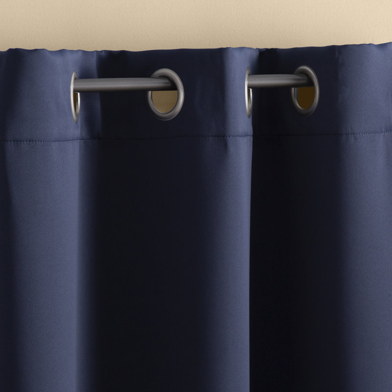 Blackout Grommet Curtain Panel - Basics by Wayfair™, Navy, 54" W x 84" L