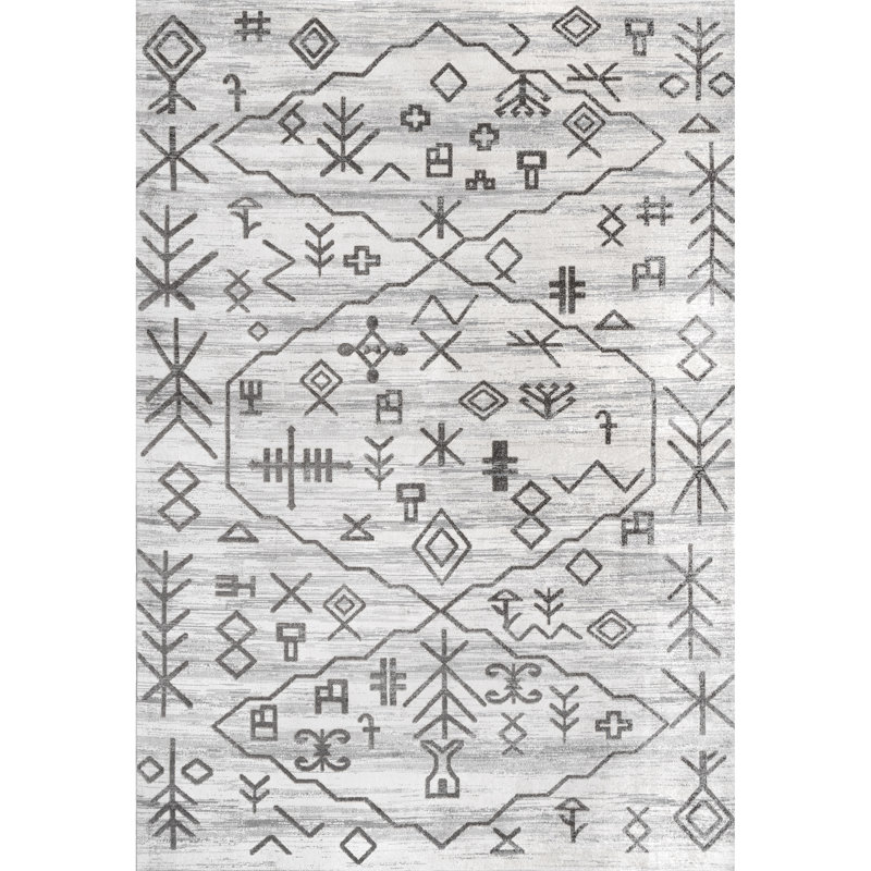Tapis d'inspiration mondiale Rhonda SpinClean, Rectangle 8 pi x 10 pi