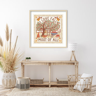 «Autumn Days II» par Laura Marshall, reproduction d'art encadrée sur bois