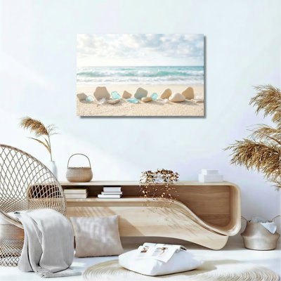 Ensemble de 1 tableau sur toile « Pierres de plage »