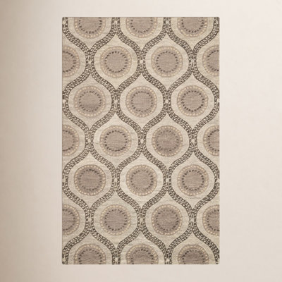 Medallion Grey Hand Tufted Wool Rug