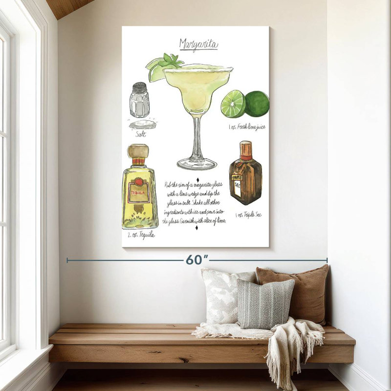 Yarlin Classic Cocktail - Margarita, H 51 po x l 34 po