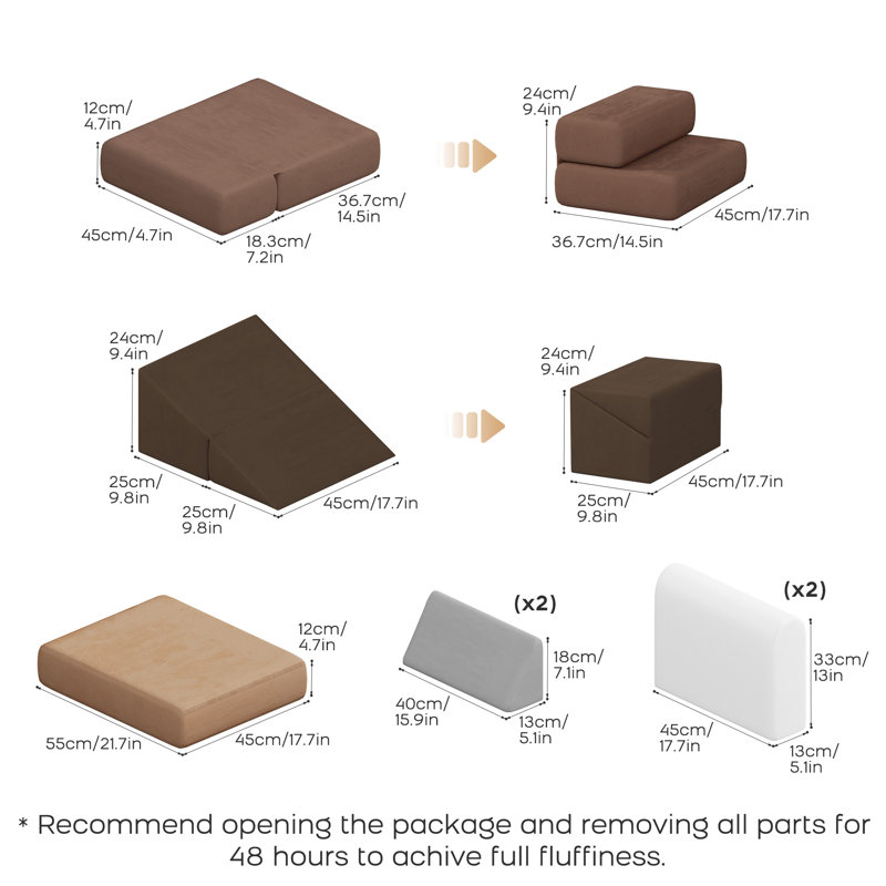 Canapé SoftPark Soft Climber and Foam, blocs d'escalade en mousse, ensemble de jeu pour tout-petits 7 pièces