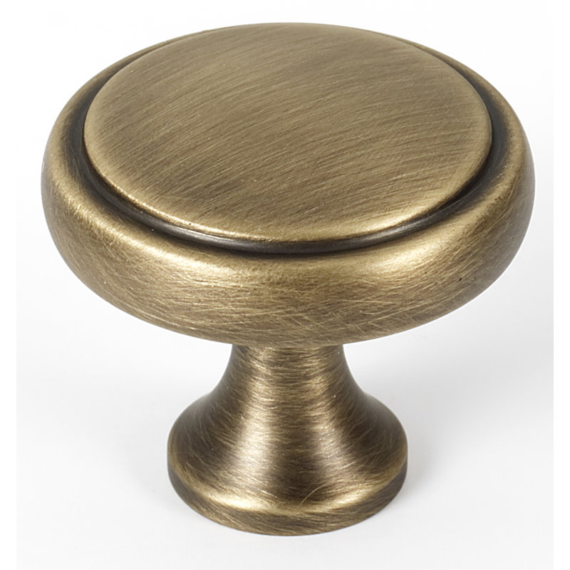 Mushroom Knob, 1.25" H x 1.5" W x 1.5" D, Antique English Matte