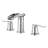 8 In. Waterfall Widespread 2-Handle Bathroom Faucet With Pop-Up Drain Assembly In Spot Resist-109023933