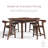 Expandable Counter Height Solid Wood Dining Table