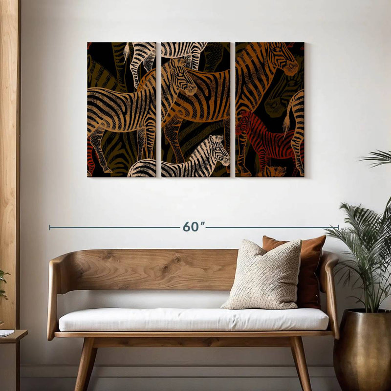 Brampt African Zebras Pattern, 28" H x 45" W