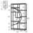 Geometric Design Display Shelf,Spacious Bookcase,Freestanding Bookshelf