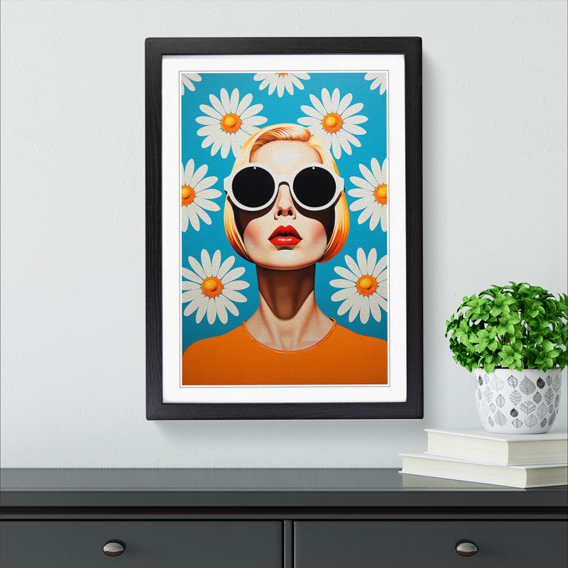 Single Picture Frame Print on Wood, Black Framed, 64cm H x 46cm W