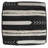 18" Black 100% Cotton Ottoman