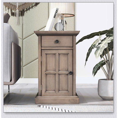 Table d'appoint Classic Vintage Livingroom avec ports USB et multifonction