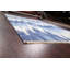 Tapis bleu / blanc noué à la main de conception unique 4 pi 11 po x 7 pi 10 po New Age