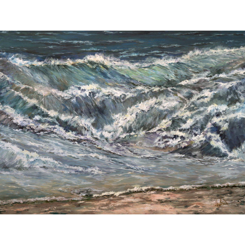 Ocean's Edge By John Beard - Gallery Wrapped Canvas Print Print by John Beard, 26" H x 32" W x 3" D, Unframed