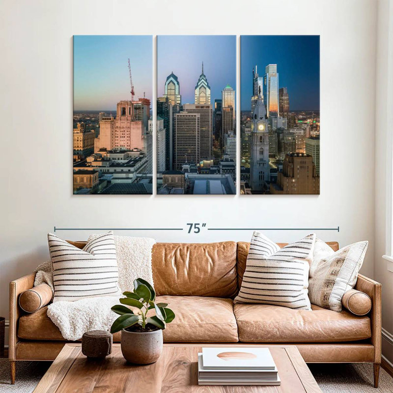 Nicci Philly Skyline, 42" H x 65" W