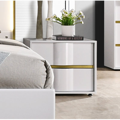 Table de chevet blanche 22,5 po Milly 