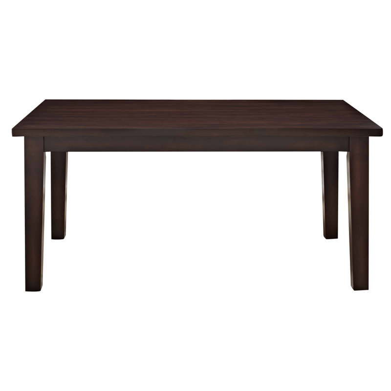 Distressed Saddle Brown Faux Leather Dining Set with Solid Wood Table