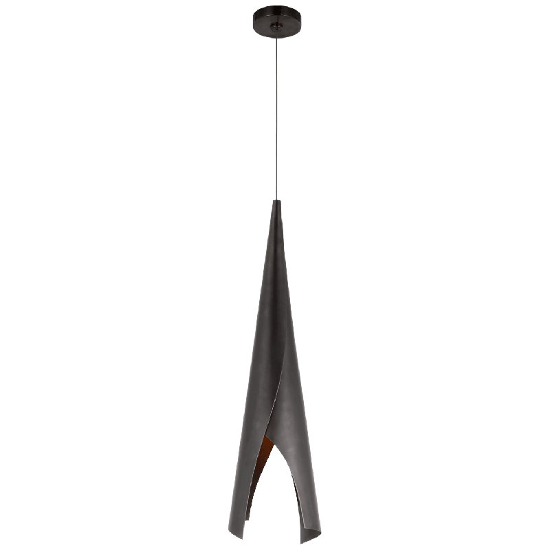 Kelly Wearstler Piel Delicate Wrapped Pendant, Bronze, 171.75" H x 8" W x 8" D
