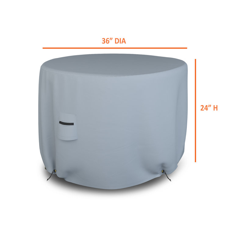 Outdoor Patio Table Cover, 61cm H x 91.4cm W x 2.5cm D, Grey