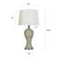 Lampe de table Poly - Bellevue - abat-jour blanc