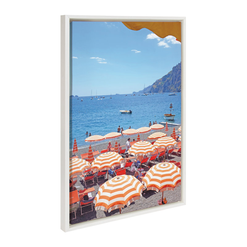 «Arienzo Beach Club» par Rachel Bolgov, reproduction d'art sur toile encadrée