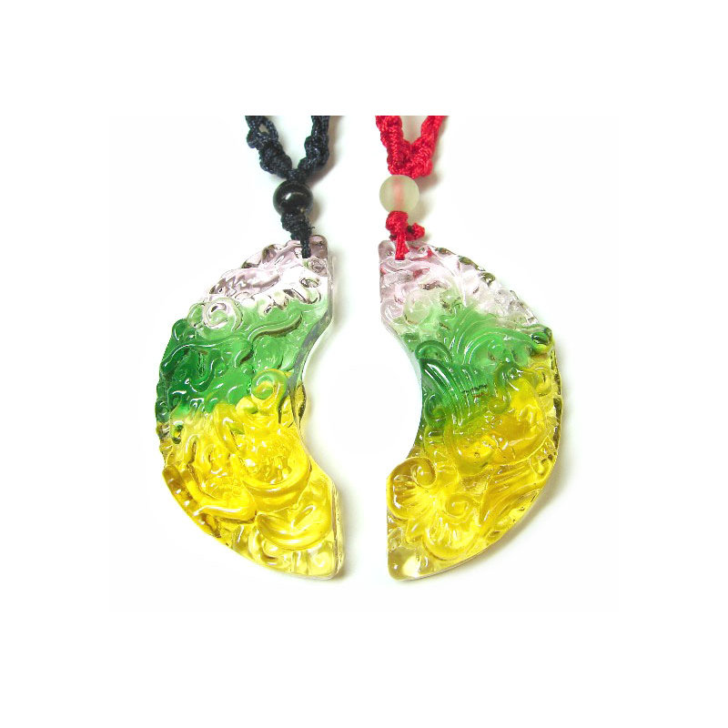 2 pièces Liuli Dragon Phoenix