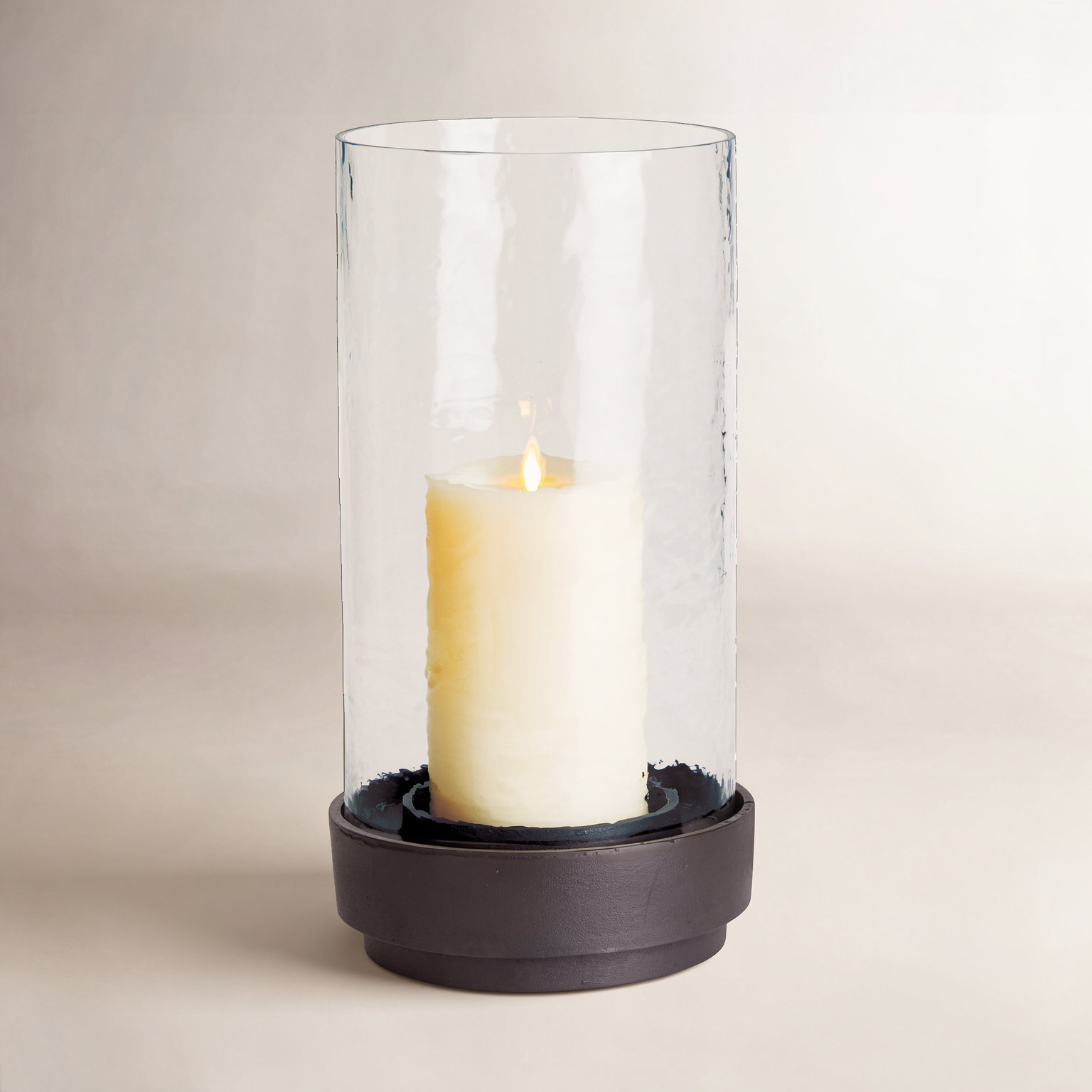 Avelar Metal Hurricane Candle Holder, 14" H x 7.5" W x 7.5" D