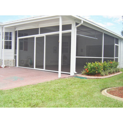 6'W x 7'H Garage Door Screen with Passage Door