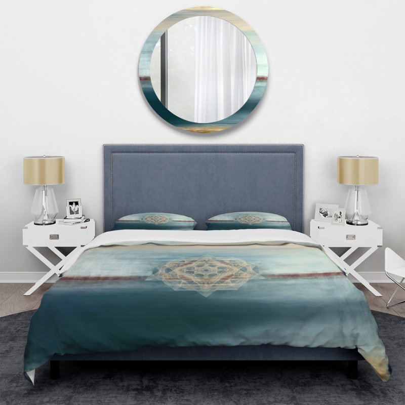 Ensemble de housse de couette en microfibre / polyester Sacred, Housse de couette simple + 1 taie décorative stan