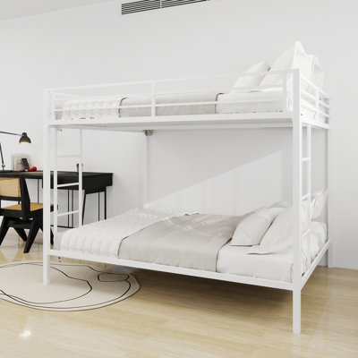 Lit superposé en fer carré multi-fonctionnel, structure en métal robuste résistant à l'usure, idéal pour optimiser l'espace vertical dans n'importe quelle pièce - 153 cm x 203 cm