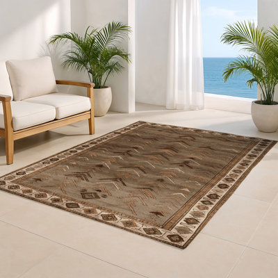 Tapis turc intérieur et extérieur brun