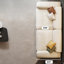 Causeuse-coussin modulaire 100% polyester crème